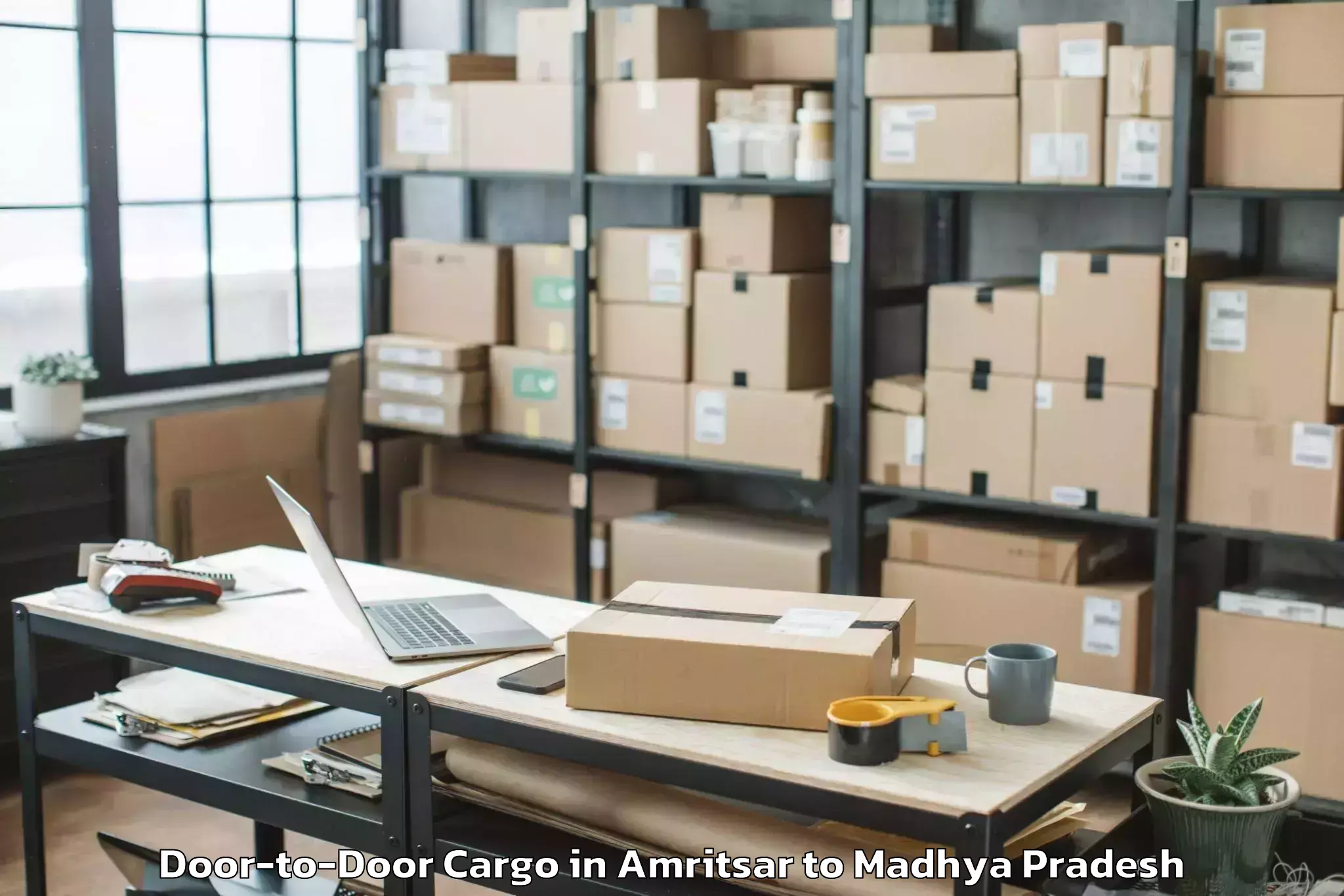 Hassle-Free Amritsar to Chanderi Door To Door Cargo